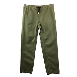 Gramicci Pants Men M Green 32 Belted Elastic Climbing Adjustable Nylon